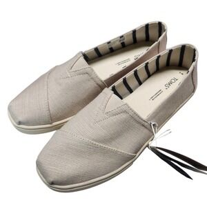 Toms Womens 9 Alpargata Cupsole Slip-On Shoes Warm Natural Heritage Canvas NIB
